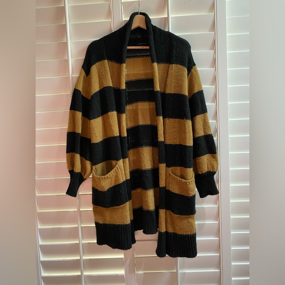 Who What Wear oversized striped knitted cardigan